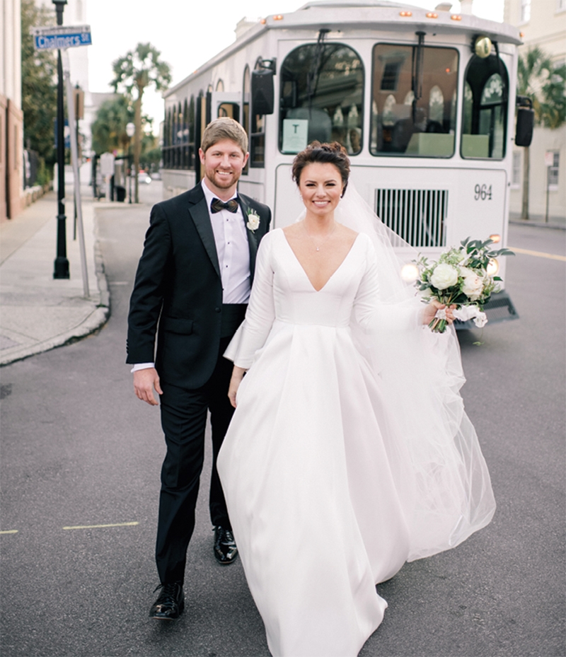 A perfectly timed winter wedding at Lowndes Grove that's all aglow, Charleston, SC