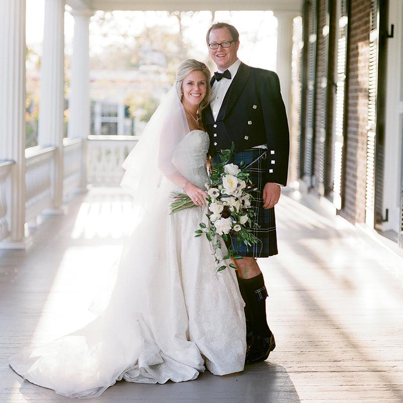 Two Charleston natives make their Big Day all theirs with at-home vows,  kilts aplenty, and their favorite grocery store cake, Charleston, SC