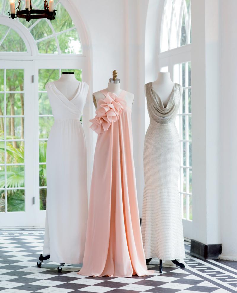 Blush rehearsal dinner store dress