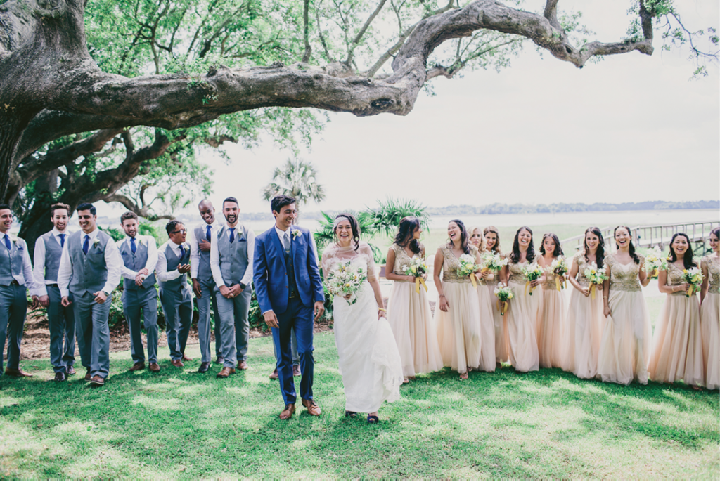 Photograph by Hyer Images at Lowndes Grove Plantation. Bouquets by Loluma.