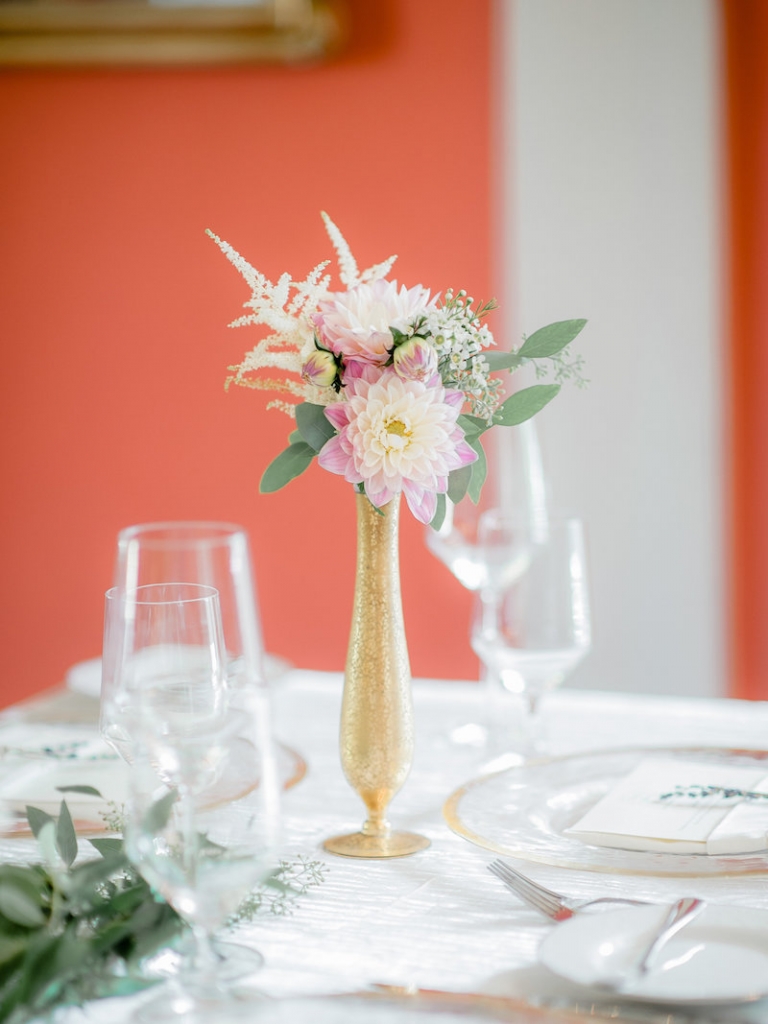 Wedding design by Ooh! Events. Florals by Out of the Garden. Photograph by Brandon Lata at the William Aiken House.