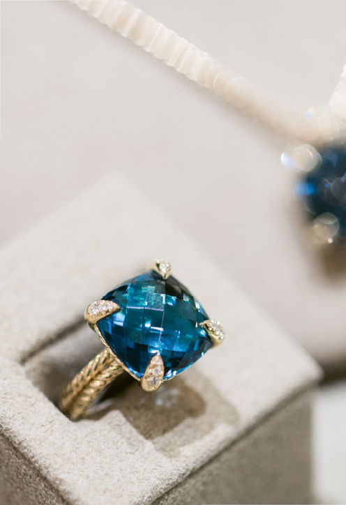 Sip &amp; See At REEDS® Jewelers. David Yurman ring. Photograph by Marni Rothschild Pictures