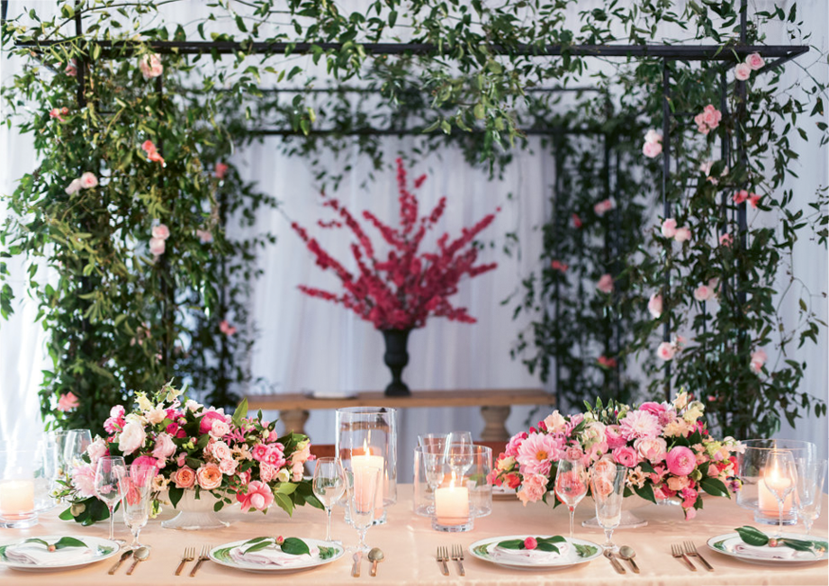 Spring Bridal Show: Tablescape by Presenting Sponsor Gathering Events. Photograph by Marni Rothschild Pictures