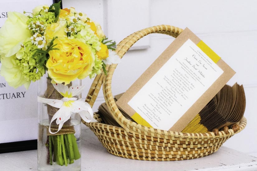A TISKET, A TASKET: A sweetgrass basket added a local touch to the programs.