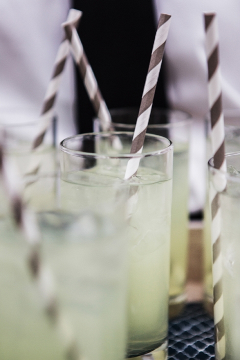 WHET YOUR WHISTLE: Crisp lemon drinks were offered to guests as it was still relatively warm before the sun set.
