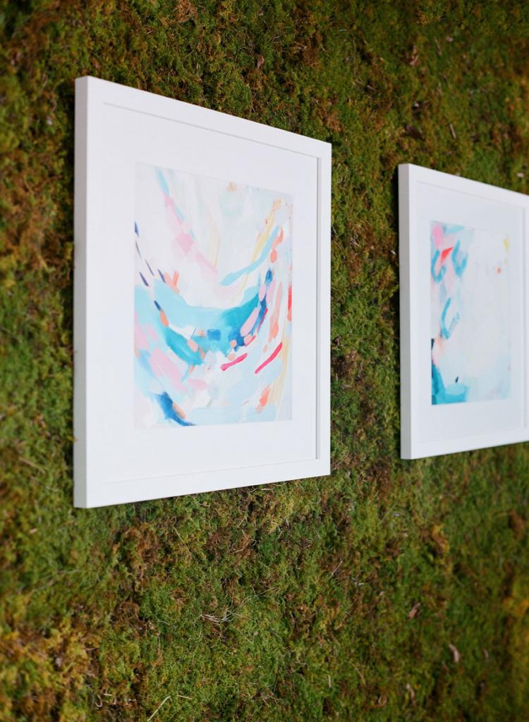 Prints by Atlanta artist Britt Bass Turner purchased as décor now hang in the couple’s home.