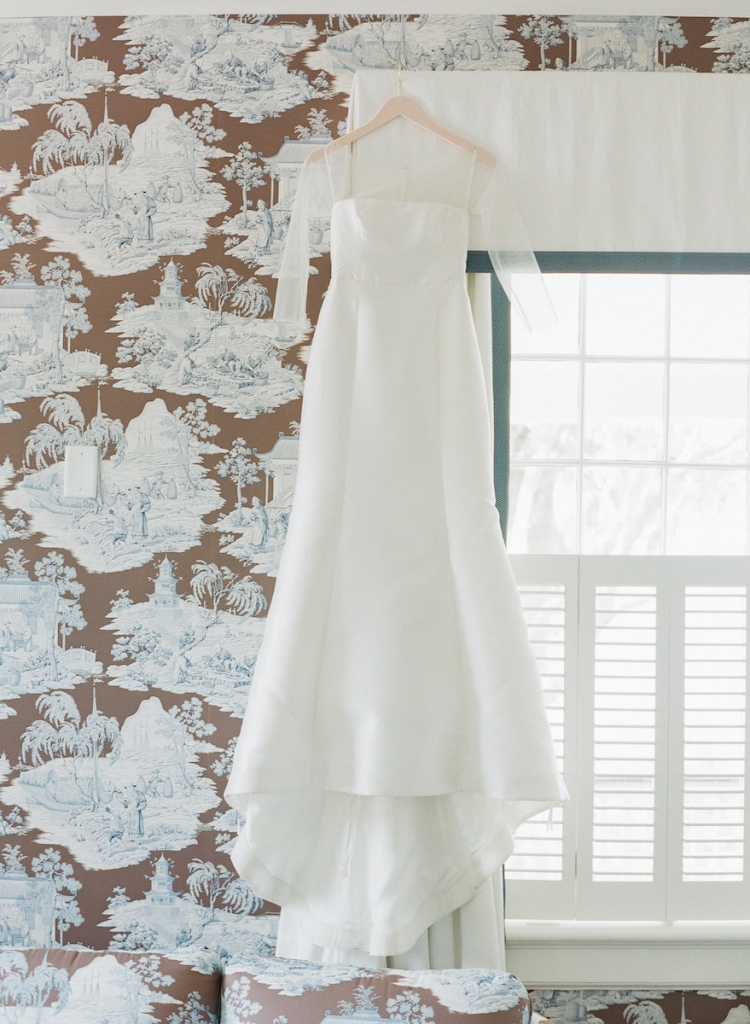 Bride&#039;s gown by Amsale (available locally at White on Daniel Island). Photograph by Corbin Gurkin.