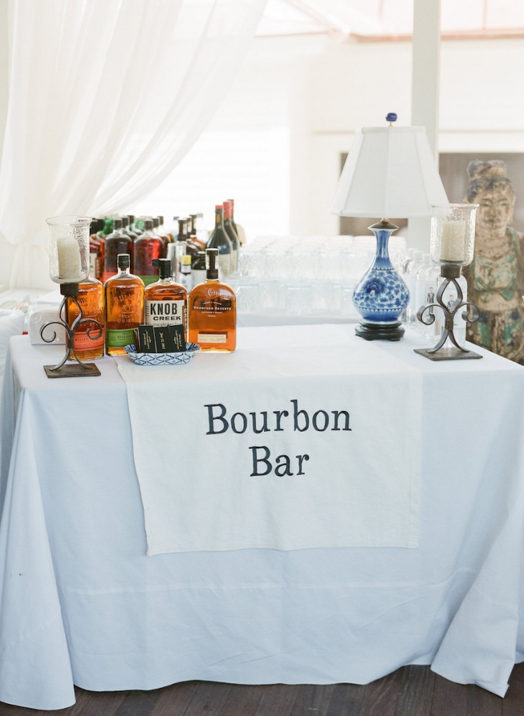 Wedding design and linens by Tara Guerard Soiree. Bar service by Spike by Snyder. Photograph by Corbin Gurkin.