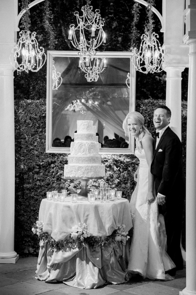 Photograph by Corbin Gurkin. Cake by Wedding Cakes by Jim Smeal. Lighting by Production Design Associates.
