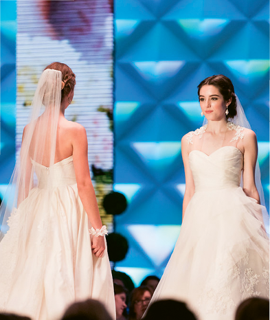 Spring Bridal Show: Saturday welcomed runway shows, a giveaway booth, luxe shopping and sampling, a stunning setting by Gathering Events, and even a surprise proposal. Photograph by Marni Rothschild Pictures