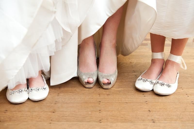 Bride’s shoes by Jimmy Choo. Image by Reese Moore Weddings.
