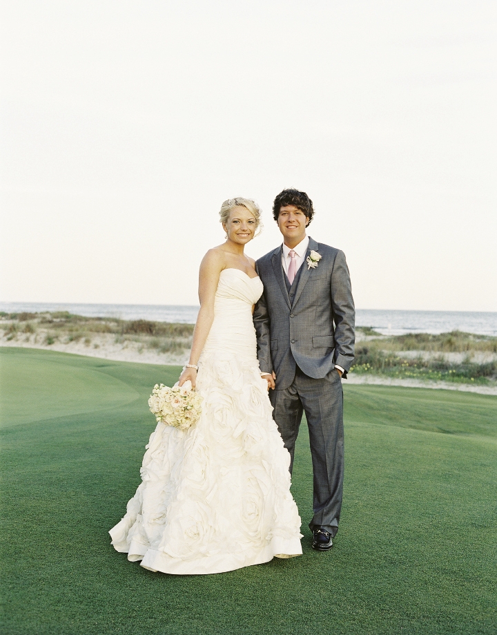 BEST DRESSED: Crystal chose an Amsale Blue Label gown from White on Daniel Island. Matt wore a suit from Express.