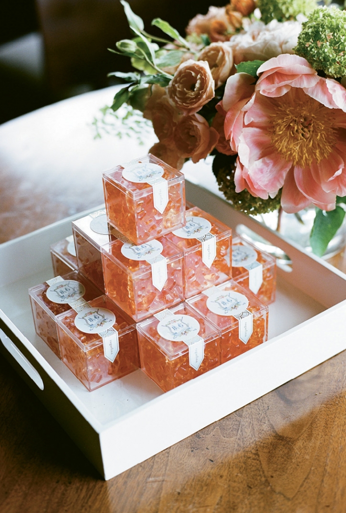 “Although I didn’t get to drink rosé on my wedding day,” says Brooke, “I was perfectly content with my rosé gummies.”