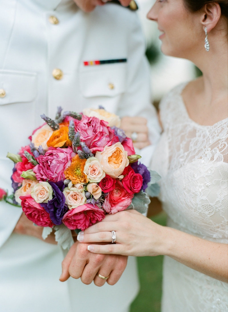 Bouquet by Engaging Events. Photograph by Marni Rothschild Pictures at the Legare Waring House.
