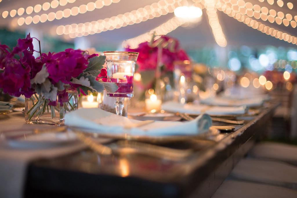 Tabletop rentals from EventWorks. Event and floral design by Engaging Events. Photograph by Marni Rothschild Pictures.