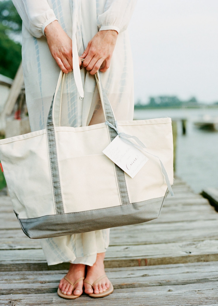 Gift classic canvas totes filled with seaside essentials. (Photo by Marni Rothschild Pictures)