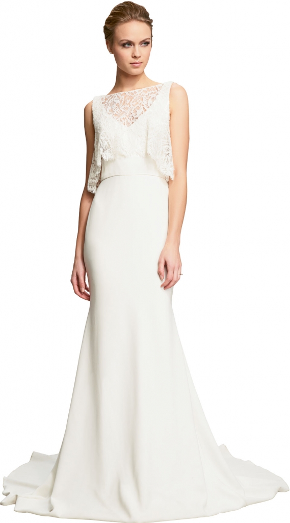 {Timeless Trend} Layered Tank; gown: “Natalia” by Theia; Fabulous Frocks