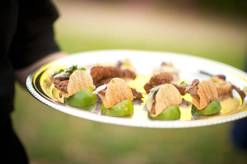 Hors d’eouvres by Cru Catering. Image by Timwill Photography.