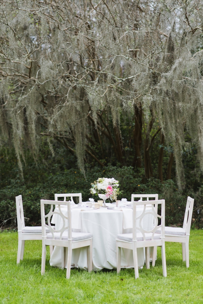 Wedding design and furniture by Ooh! Events. Florals by Out of the Garden. Image by Clay Austin Photography at Magnolia Plantation &amp; Gardens.