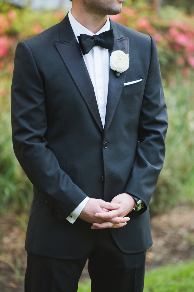 Menswear by Dolce &amp; Gabbana. Boutonnière by Out of the Garden. Image by Clay Austin Photography.