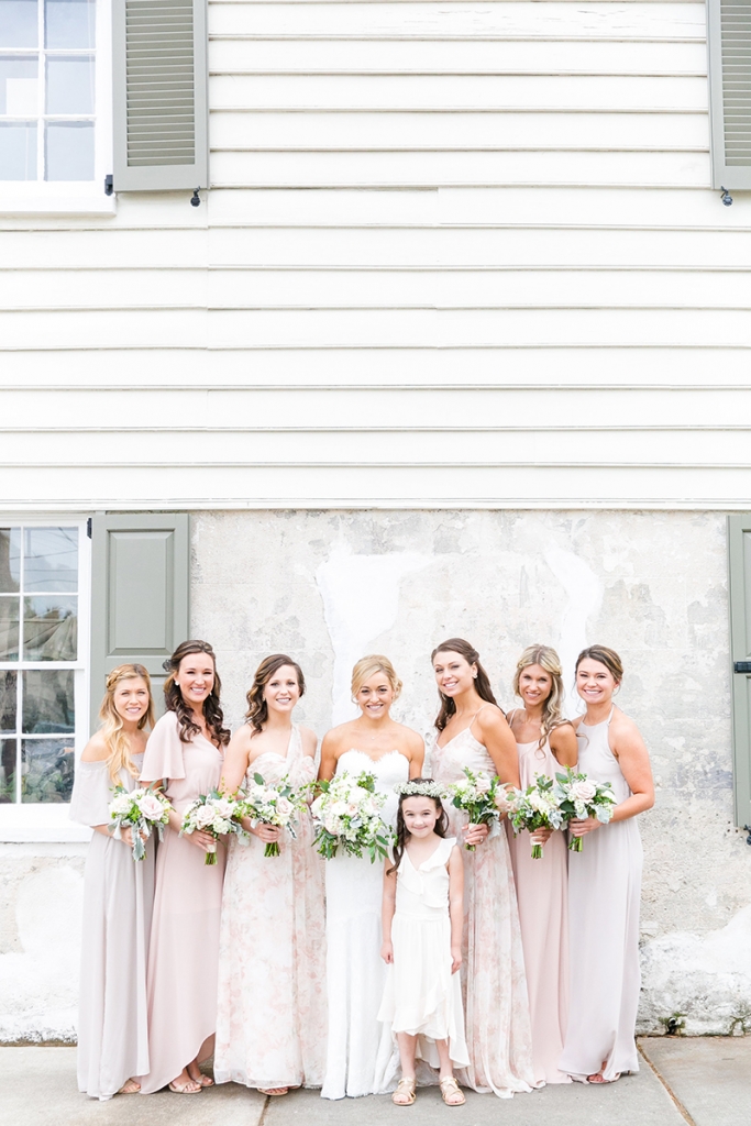 TIP: Choose wedding party frocks in the same palette as your venue.  Image by Dana Cubbage Weddings