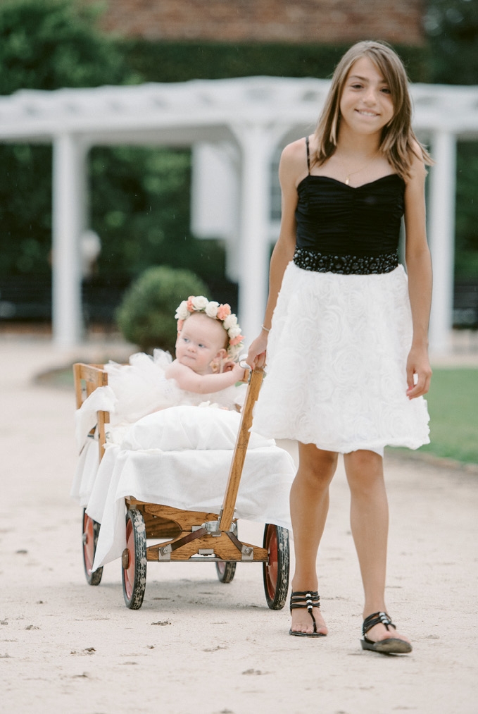 Nieces of the bride made up the flower-girl procession. (Photograph by Sean Money + Elizabeth Fay)