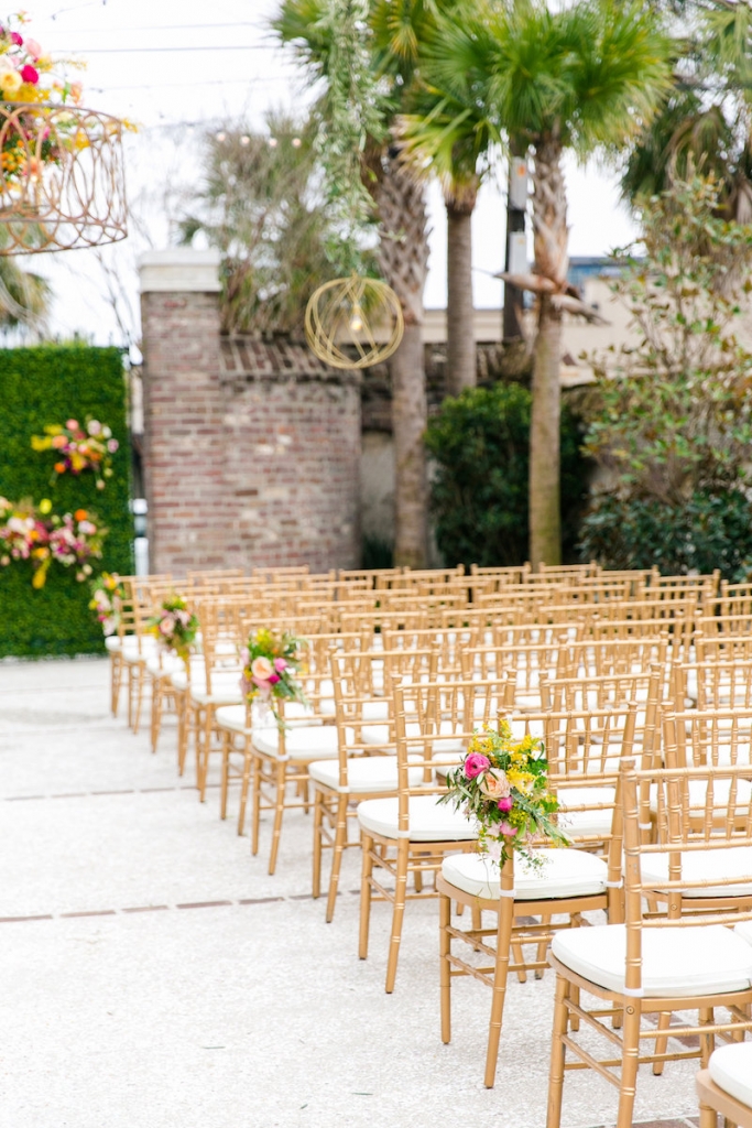 Wedding design by ELM Events. Chairs from EventHaus. Photograph by Dana Cubbage Weddings at the Gadsden House.