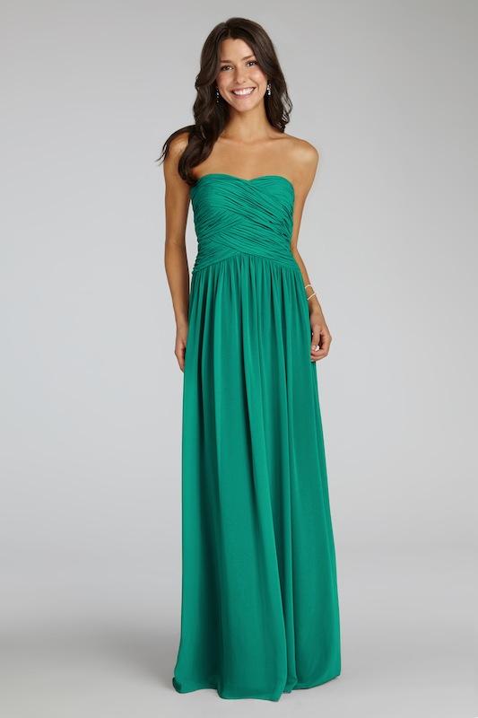 Donna Morgan&#039;s &quot;Audrey&quot; in Emerald. Available in Charleston through Bella Bridesmaids.