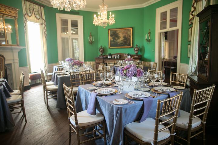 JUST ENOUGH: With a venue already boasting fine curtains, chandeliers, wall mounted candelabras, and dark wooden furniture, Melissa found the fine balance between enhancing the surroundings and overpowering them.