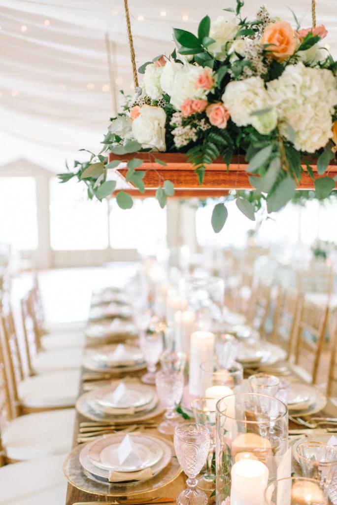 Photograph by Sean Money + Elizabeth Fay at Middleton Place. Design, draping, and florals by A Charleston Bride. Rentals by Snyder Event Rentals. Tableware by Polished!.