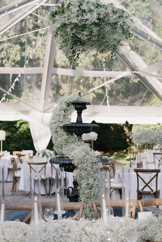 Florals were designed to play off Legare’s natural beauty, instead of competing with it. “I told our wedding planner, Amanda Gosnell at Duvall Events, that I wanted all the baby’s breath,” Meg says. “To make it happen, I think we bought up all of it in Charleston!”