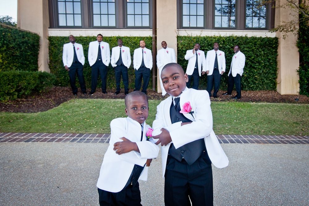 STRUT YOUR STUFF: Tamars’ son and best man, Tamars Jr., who celebrated his 9th birthday the day of the wedding, poses here with ring bearer Jeremiah, Jaime’s nephew.