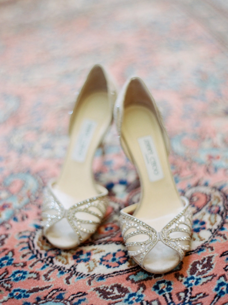 Bride&#039;s shoes by Jimmy Choo. Image by Ryan Ray Photography.