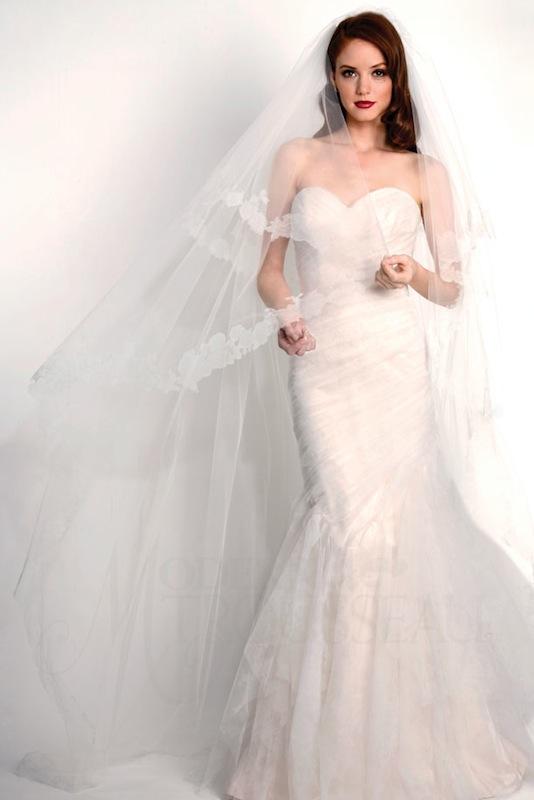 Modern Trousseau&#039;s &quot;Shadow&quot; veil. Available in Charleston through Modern Trousseau.