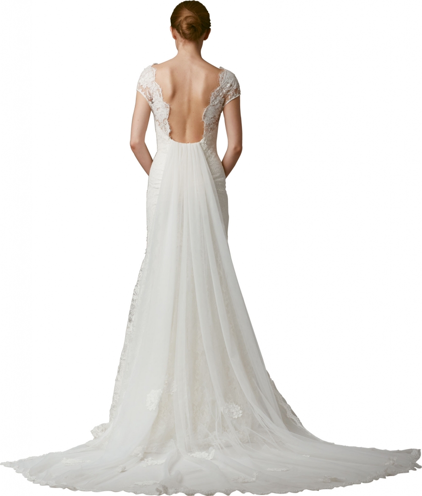 {Timeless Trend} Watteau Train; gown: “The Valley” by Lela Rose; Maddison Row