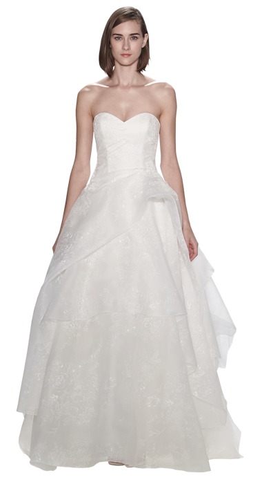 Gown: “Daphne”  by Nouvelle Amsale; Trend: printed organza; Shop: Gown Boutique of Charleston