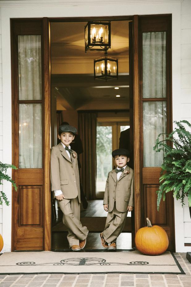 Ring bearers’ suits from Jos. A. Bank. Photograph by Mark Williams Studio at the Daniel Island Club