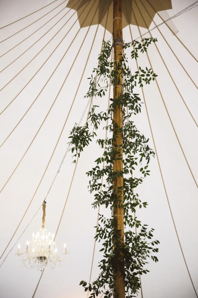 Tent from Sperry Tents Southeast. Greens by Nancy’s Exotic Plants. Wedding design by Fox Events. Lighting by Innovative Event Services. Image by amelia + dan photography.