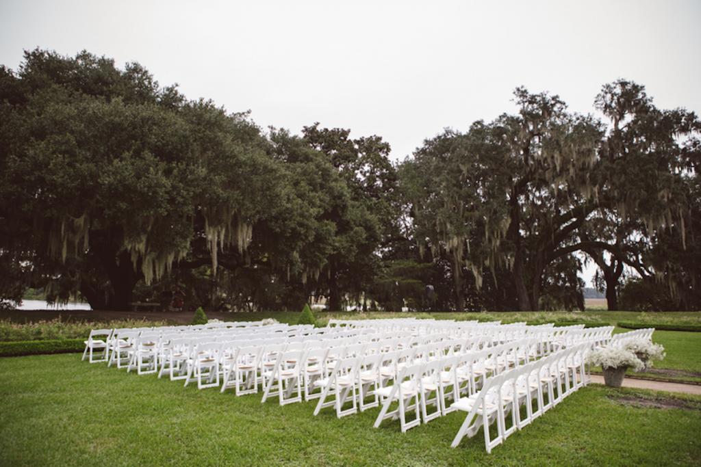 Chairs by Snyder Events. Image by amelia + dan photography at Middleton Place.