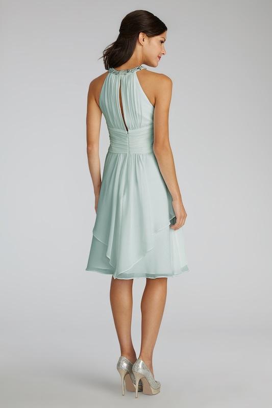 Donna Morgan&#039;s &quot;Sophie&quot; in Beach Glass. Available in Charleston through Bella Bridesmaids.