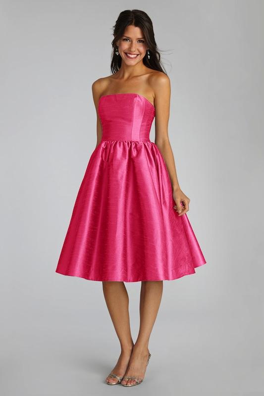 Donna Morgan&#039;s &quot;Georgina&quot; in French Pink. Available in Charleston through Bella Bridesmaids.